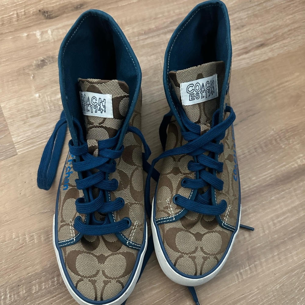 POPPY CHAN Coach Sneakers - Brown and Blue